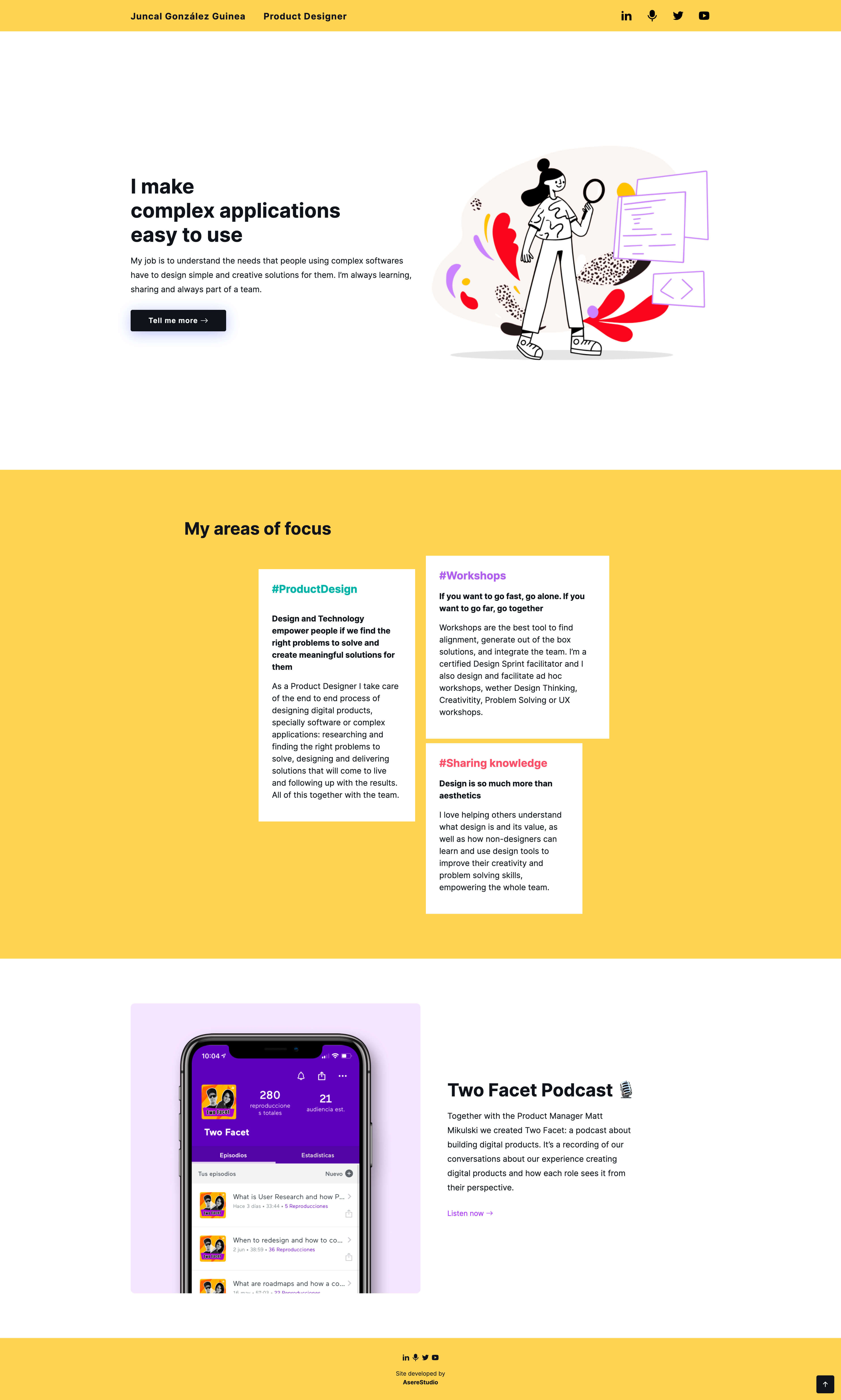 Sitio web de Product Designer
